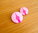 Button Pink auf Rosa