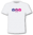T-Shirt Herren grau-meliert, turmstoff-Logo in blau/lila/pink