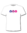 T-Shirt Kids weiss, turmstoff-Logo in blau/lila/pink